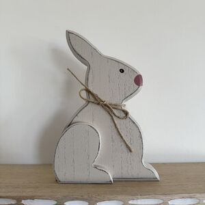 Easter Bunny Wood Block Sign Easter and Spring Decor